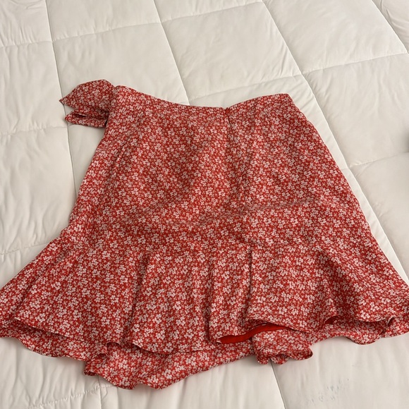 The Kooples Paris red floral skirt - Picture 2 of 4